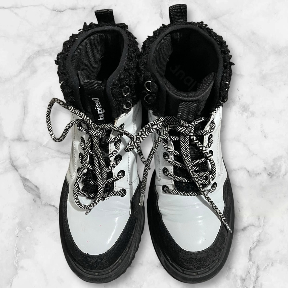 Desigual Lace-Up Trekking Boots Size 9 - Picture 12 of 17